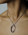Black Rhodium Sterling Silver NK CELL Pendant with CZ