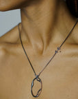 Black Rhodium Sterling Silver NK CELL Pendant