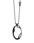 Black Rhodium Sterling Silver NK CELL Pendant with CZ