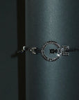 Black Rhodium Sterling Silver CAR-T CELL Cord Bracelet