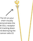 18k Gold Vermeil NK CELL Pendant with CZ