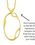 18k Gold Vermeil NK CELL Pendant