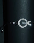 Sterling Silver CAR-T CELL Cord Bracelet - Black Cord