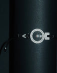 Sterling Silver CAR-T CELL Cord Bracelet - Black Cord